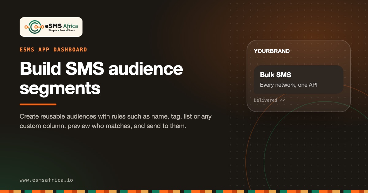 Build SMS audience segments