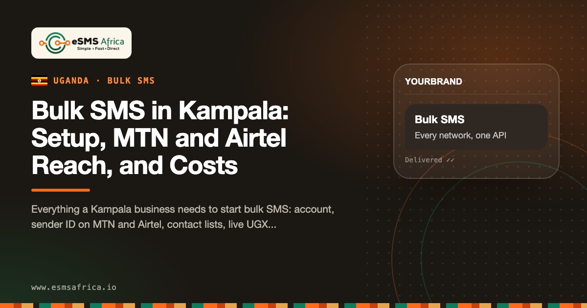 Bulk SMS in Kampala: Setup, MTN and Airtel Reach, and Costs
