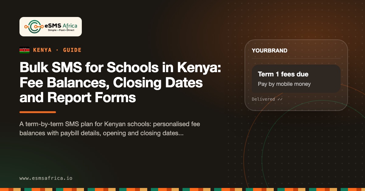 Bulk SMS for Schools in Kenya: Fee Balances, Closing Dates and Report Forms