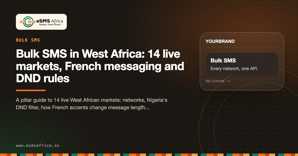 Bulk SMS in West Africa: 14 live markets, French messaging and DND rules