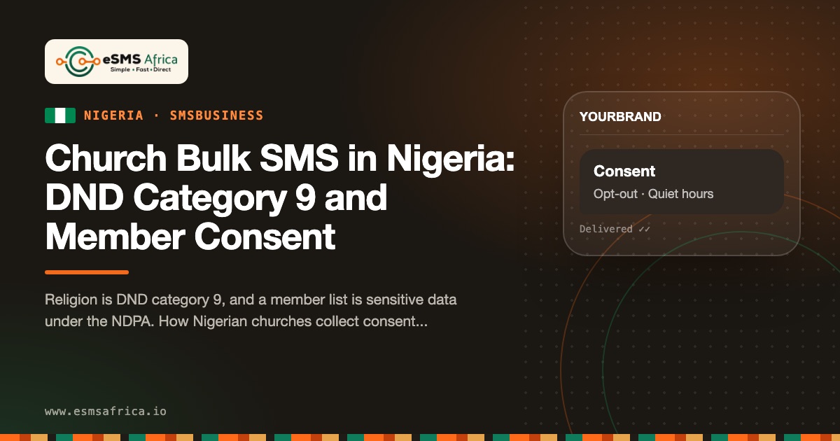 Church Bulk SMS in Nigeria: DND Category 9 and Member Consent