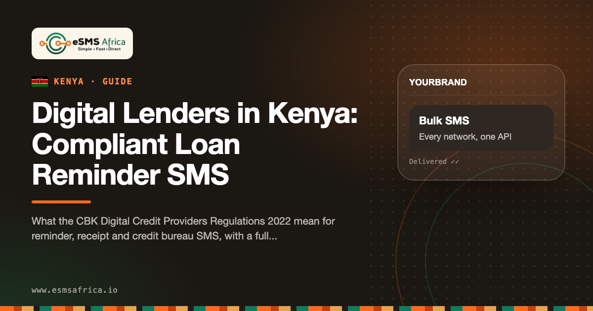 Digital Lenders in Kenya: Compliant Loan Reminder SMS