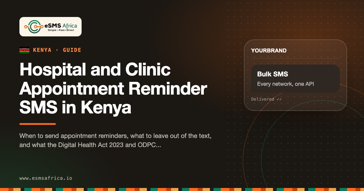 Hospital and Clinic Appointment Reminder SMS in Kenya