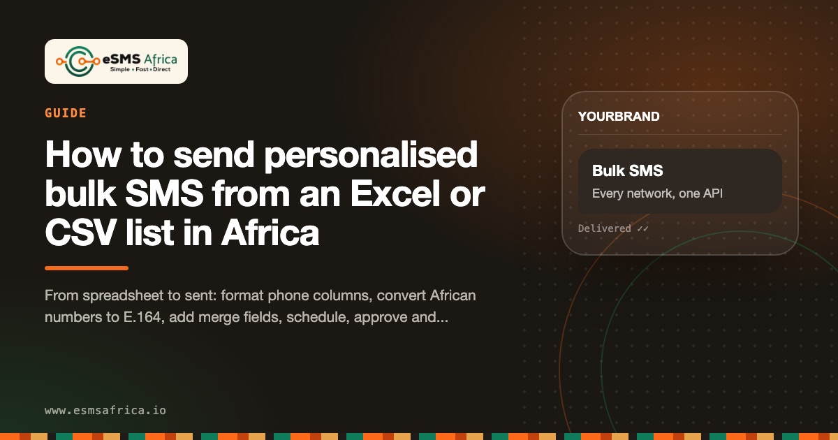 How to send personalised bulk SMS from an Excel or CSV list in Africa