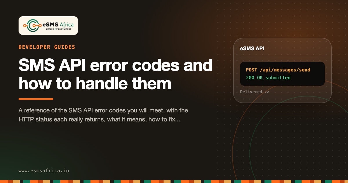 SMS API error codes and how to handle them