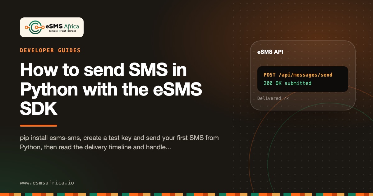 How to send SMS in Python with the eSMS SDK