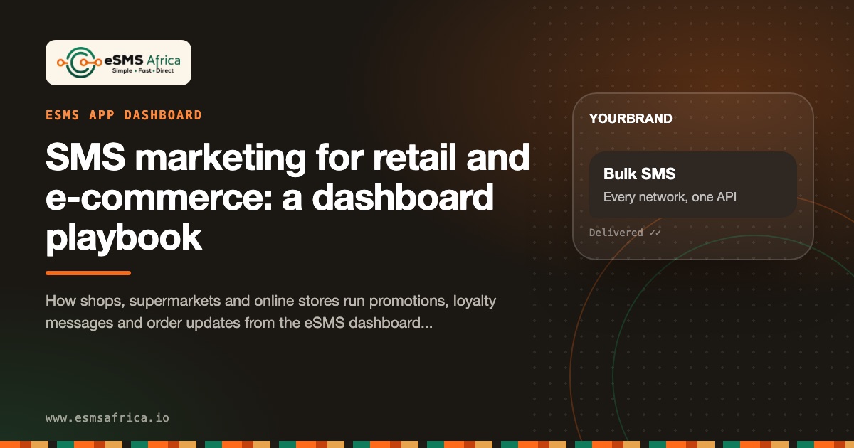 SMS marketing for retail and e-commerce: a dashboard playbook