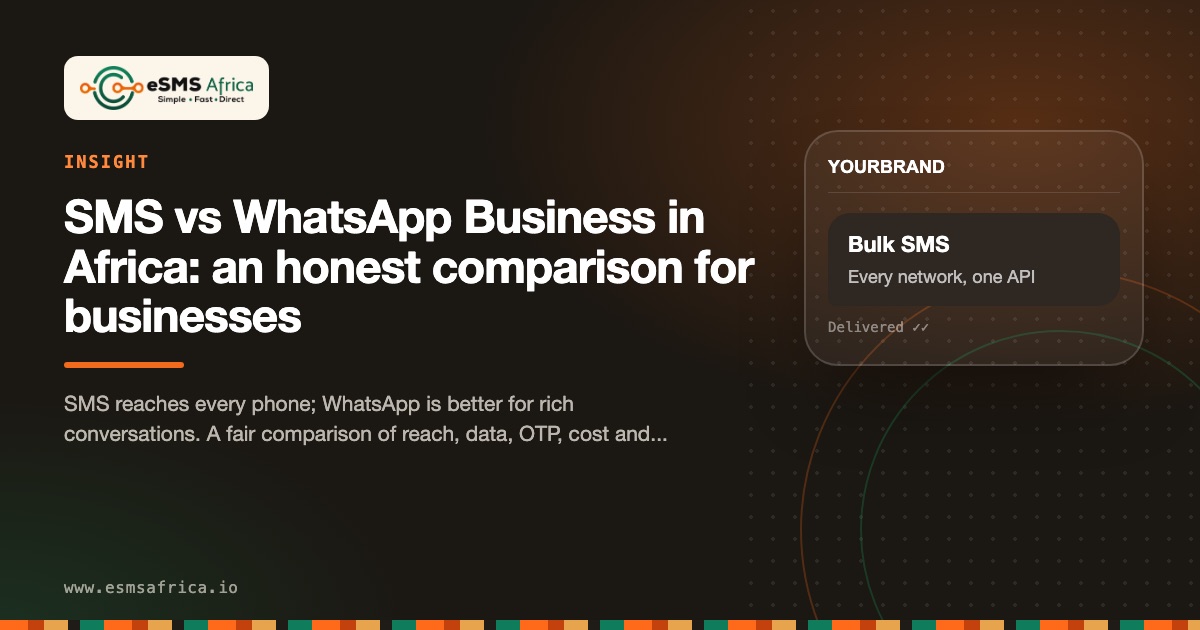 SMS vs WhatsApp Business in Africa: an honest comparison for businesses
