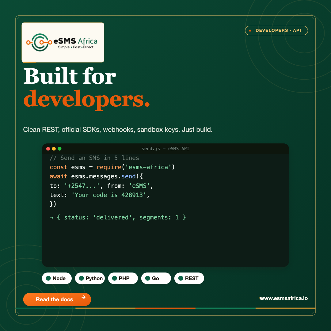 Built for developers.