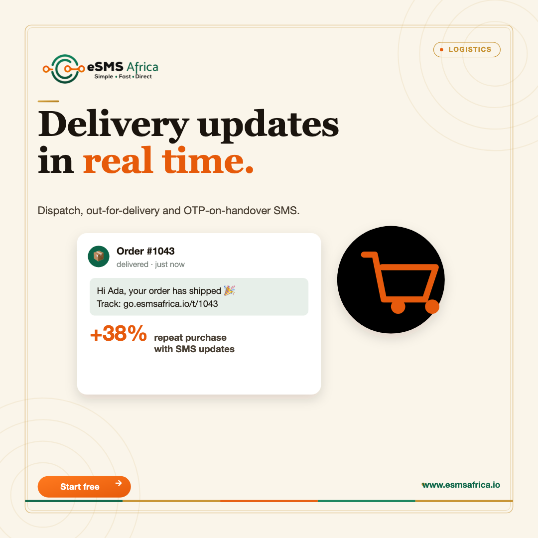 Delivery updates in real time.
