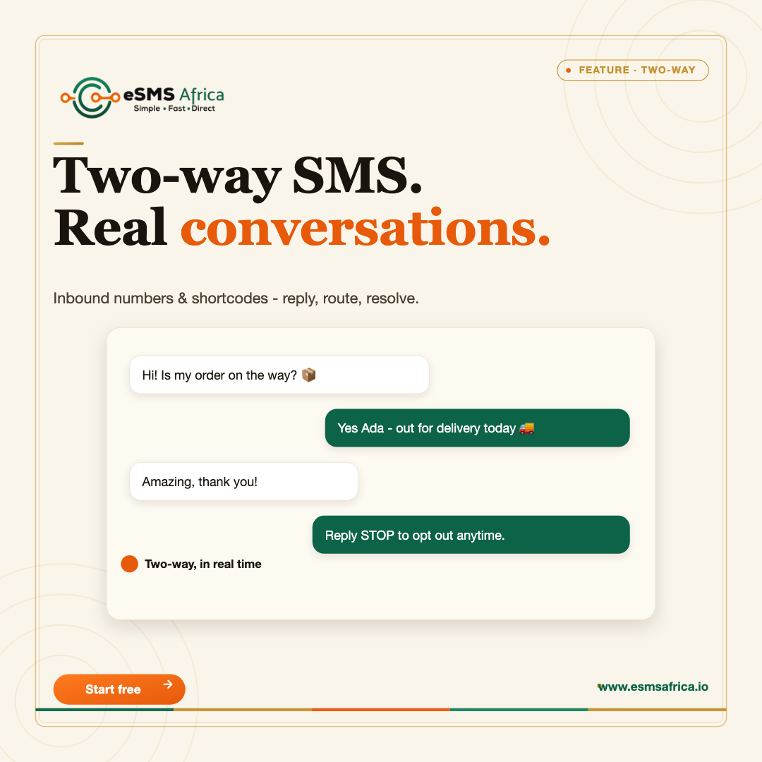 Two-way SMS. Real conversations.